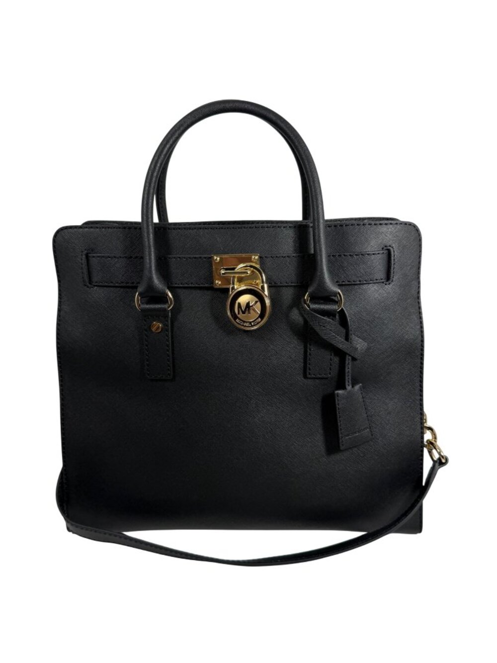 Michael Kors Large Saffiano Leather Hamilton Satchel Tote Handbag + Dust Bag EUC